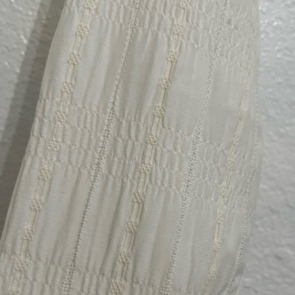 Woolrich Womens size small ivory Long Sleeve textured Button Down collared white - Picture 9 of 15